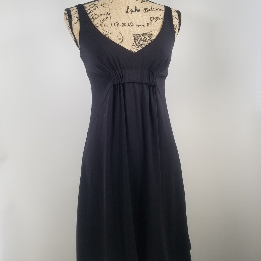 Cabi Black Gathered Empire Waist Dress #574